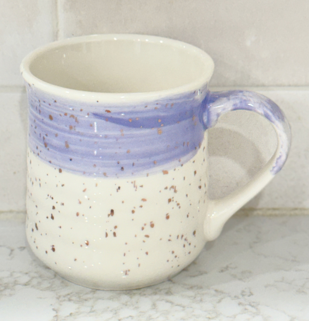 Sheffield Home Speckled Mug Purple White Ceramic Stoneware Coffee Cup Pottery